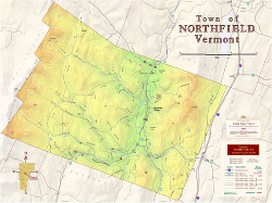 map of vermont, USA